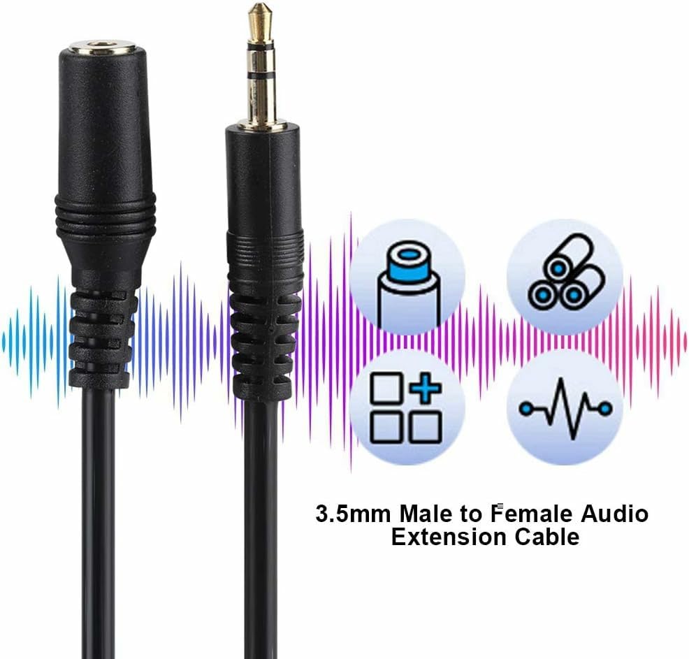 Technotech Audio Extension Cable 3.5mm Stereo Male to Female 1.5m Technotech Technologies