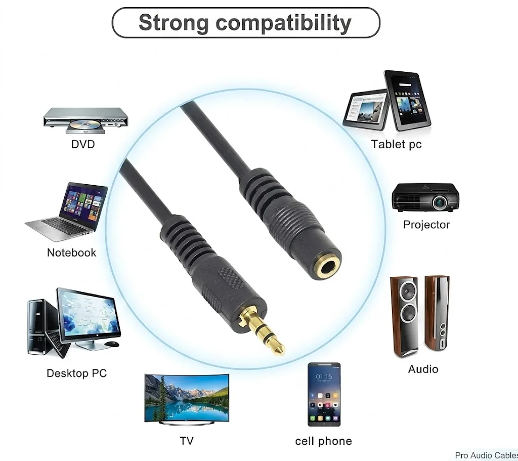 Technotech Audio Extension Cable 3.5mm Stereo Male to Female 1.5m Technotech Technologies