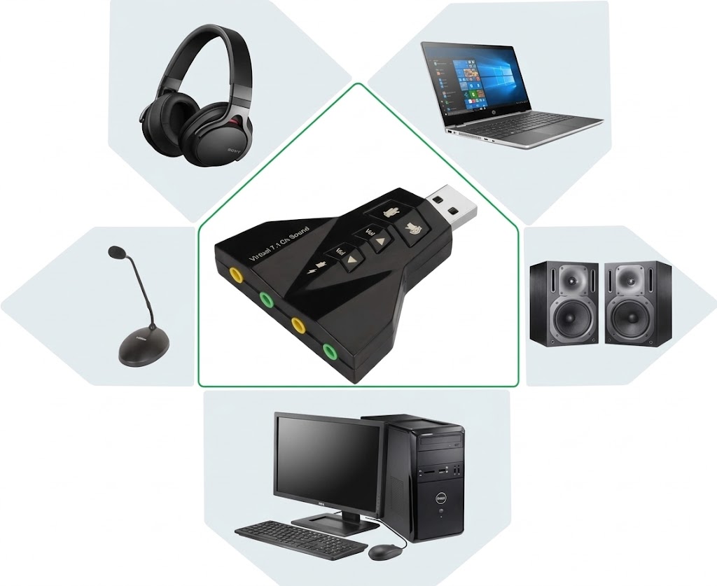 Technotech RoQ 7.1 USB Sound Adapter – Aeroplane Shape Technotech Technologies