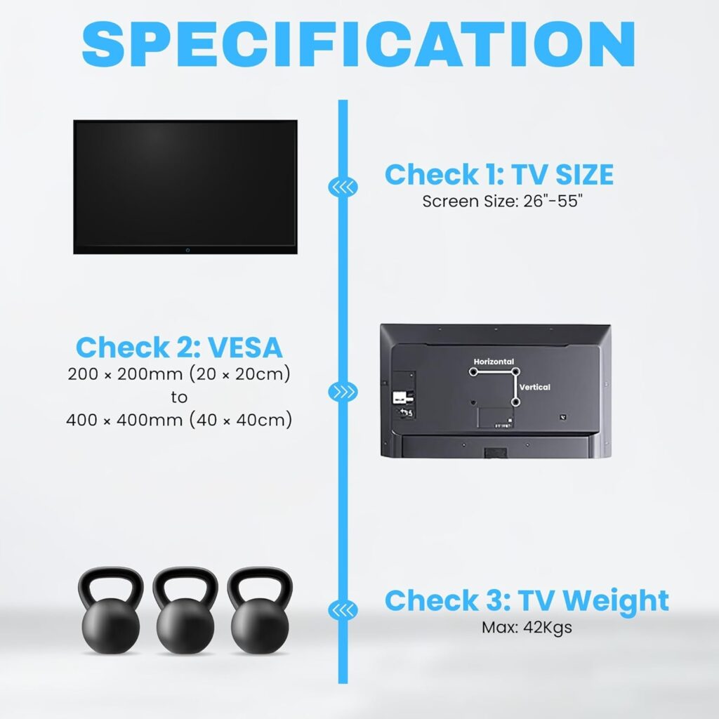 Technotech 26-55 Inches LED TV Wall Mount Bracket for LCD and Plasma Technotech Technologies