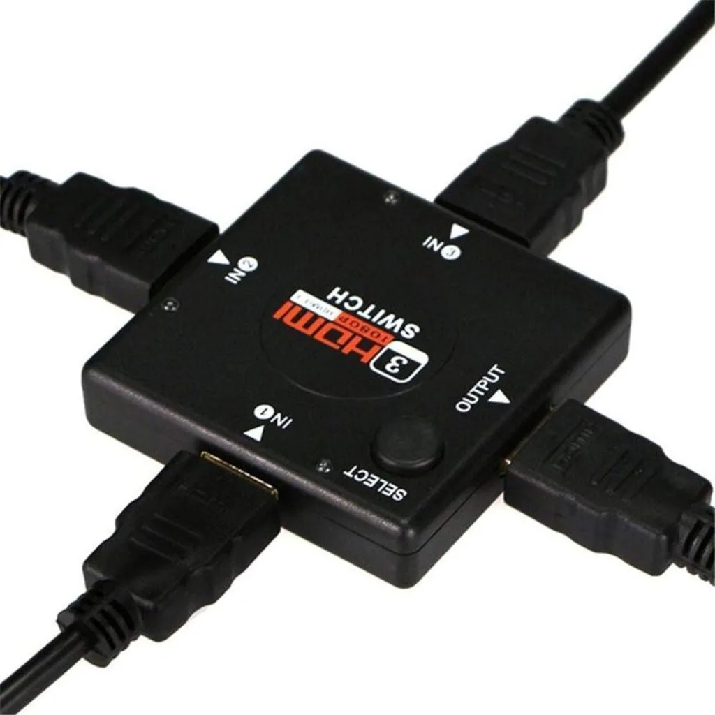 Technotech HDMI Switch Box Splitter 3 Ports HDMI Splitter, HDMI Hub, Hdmi Male to Dual Hdmi Female 1 to 3 Way Cable Adapter Converter Support 4K 2K 1080P 3D Technotech Technologies