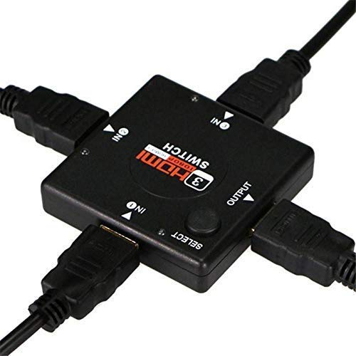 Technotech 3 Port 4K HDMI Switch 3×1 Switch Splitter with Pigtail Cable