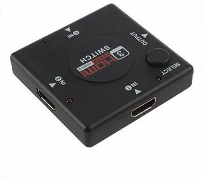 Technotech HDMI Switch Box Splitter 3 Ports HDMI Splitter, HDMI Hub, Hdmi Male to Dual Hdmi Female 1 to 3 Way Cable Adapter Converter Support 4K 2K 1080P 3D