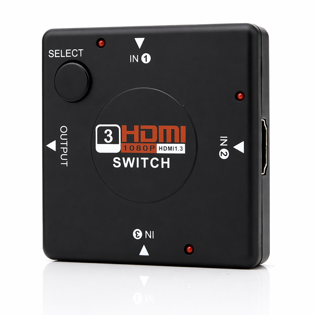 Technotech HDMI Switch Box Splitter 3 Ports HDMI Splitter, HDMI Hub, Hdmi Male to Dual Hdmi Female 1 to 3 Way Cable Adapter Converter Support 4K 2K 1080P 3D Technotech Technologies