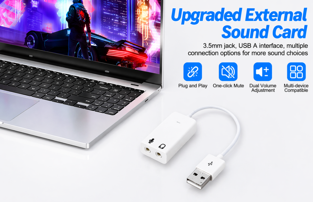 Technotech 7.1 USB Audio Adapter for Windows & Linux Technotech Technologies