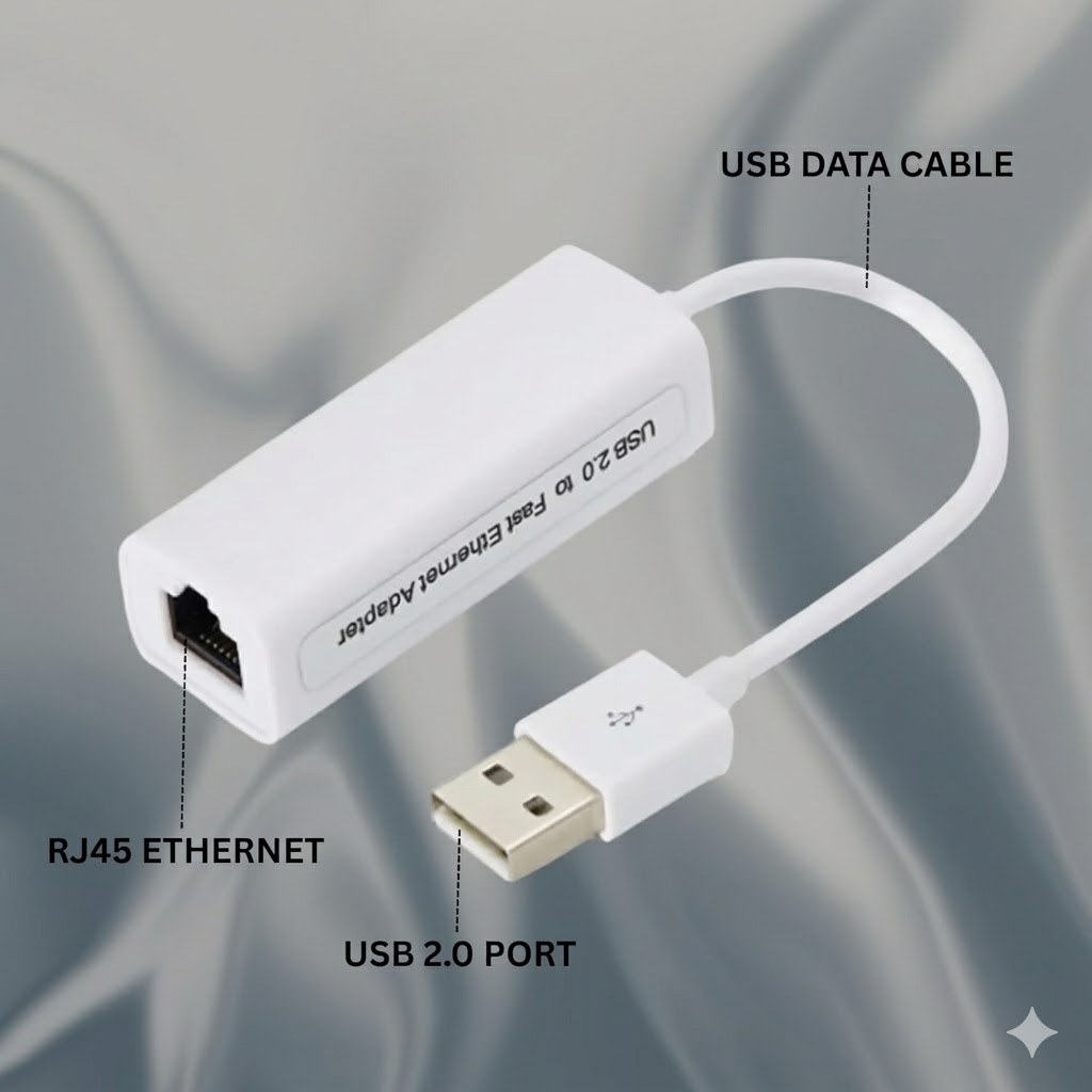 Technotech Mini USB 2.0 to RJ45 Ethernet LAN Adapter (10/100 Mbps) Technotech Technologies