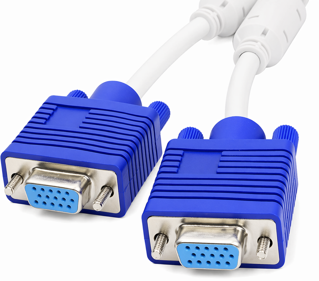Technotech 15 Pin VGA Male to 2 VGA Female Y Splitter Cable SVGA Monitor Adapter Extension Converter Cable Lead for PC TV Technotech Technologies