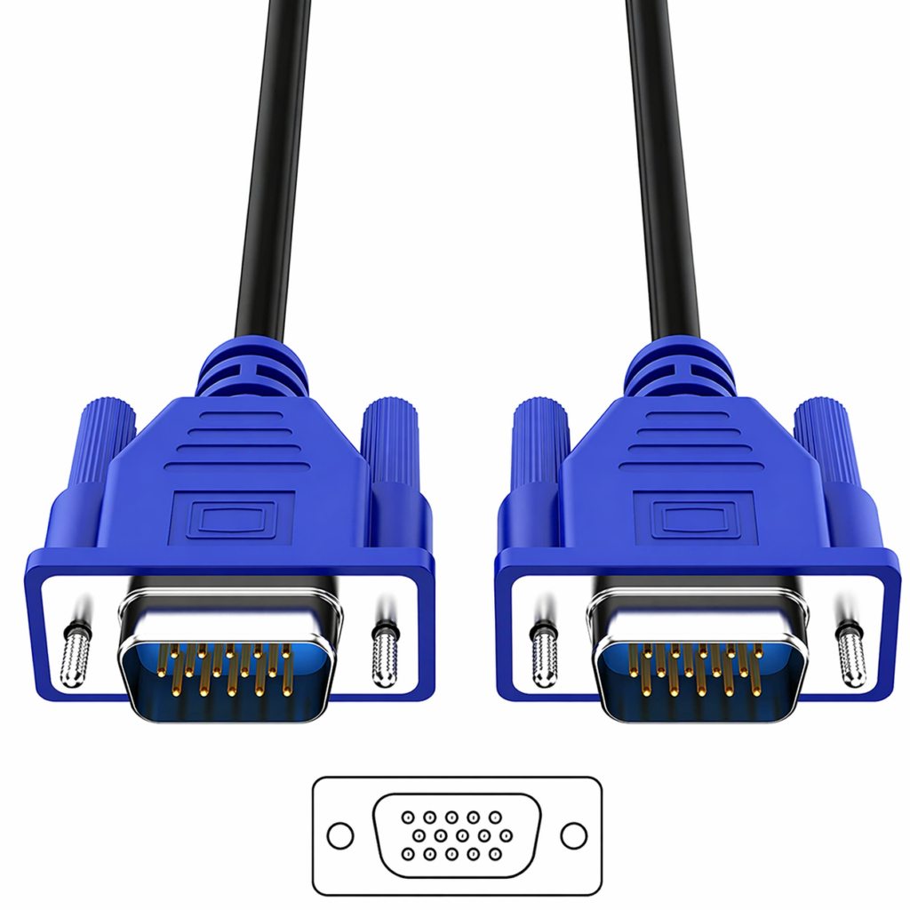 Technotech 15 Pin Male to Male VGA Cable 1.5 Meter Technotech Technologies
