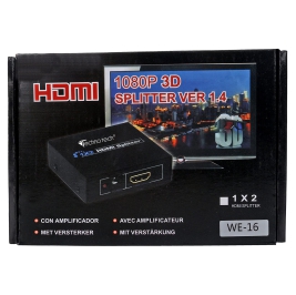 Technotech 1×2 HDMI Splitter (1 Input 2 Output) Full HD 1080P & 3D Suppport  (Not Compatible with Mobile Phones)