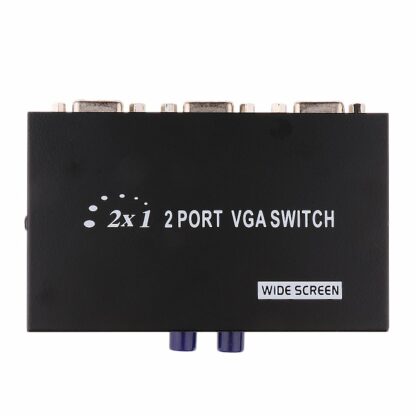 Technotech 2 Port VGA Switch – 2×1 VGA Switch Box for PC, Laptop, Monitor & Projector