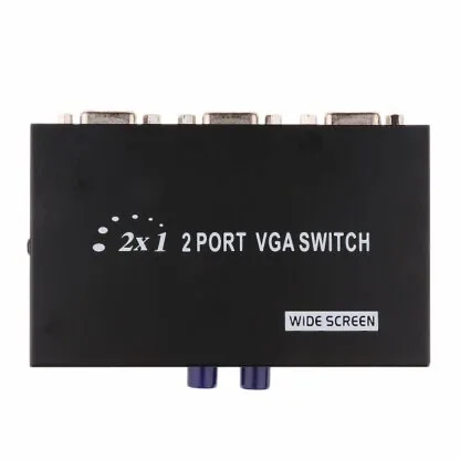 Technotech 2 Port VGA Switch – 2×1 VGA Switch Box for PC, Laptop, Monitor & Projector