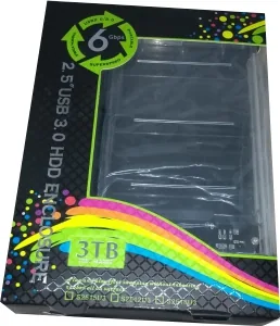 Technotech 2.5″ USB 2.0 Transparent SATA HDD/SSD Enclosure (Up to 4TB)