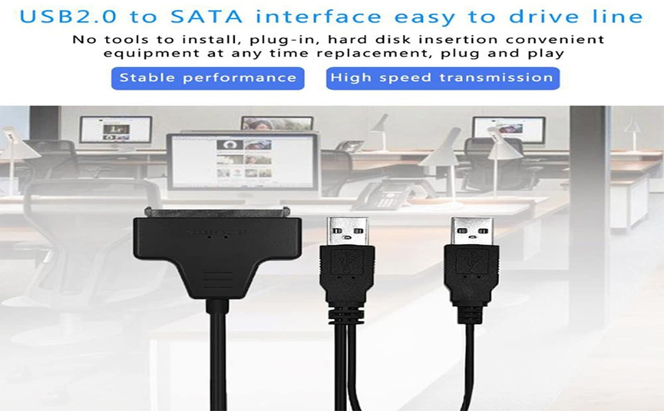 Technotech USB 3.0 to 2.5 SATA III Hard Drive Adapter Cable - SATA to USB 3.0 Converter for SSD/HDD - Hard Drive Adapter Cable Suitable for SSD - HDD Technotech Technologies