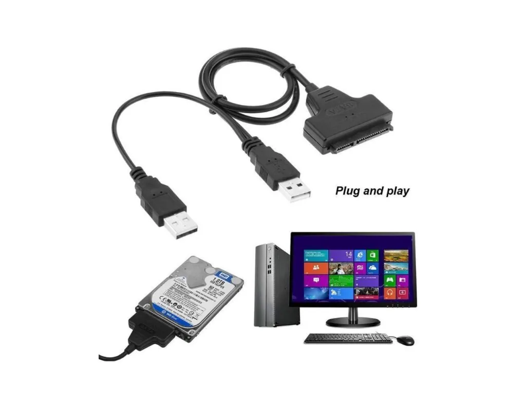 Technotech USB 2.0 to SATA Adapter for 2.5inch Hard Disk Drive Converter Cable Technotech Technologies