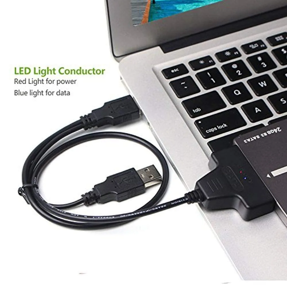 Technotech USB 3.0 to 2.5 SATA III Hard Drive Adapter Cable - SATA to USB 3.0 Converter for SSD/HDD - Hard Drive Adapter Cable Suitable for SSD - HDD Technotech Technologies