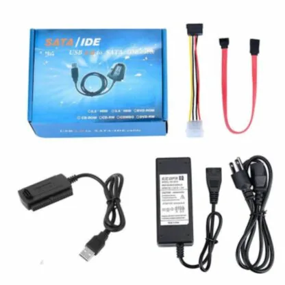 Technotech USB to SATA/PATA/IDE Drive Adapter Converter Cable for 2.5”/3.5” Hard Drive Disk HDD with External AC Power Adapter