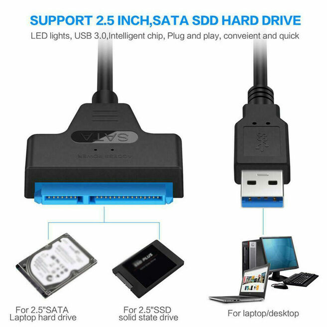 Technotech USB 3.0 to 2.5 SATA III Hard Drive Adapter Cable – SATA