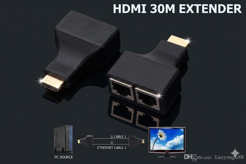 Technotech HDMI Extender Over Cat5e/Cat6 Cable Upto 30 Meters Technotech Technologies