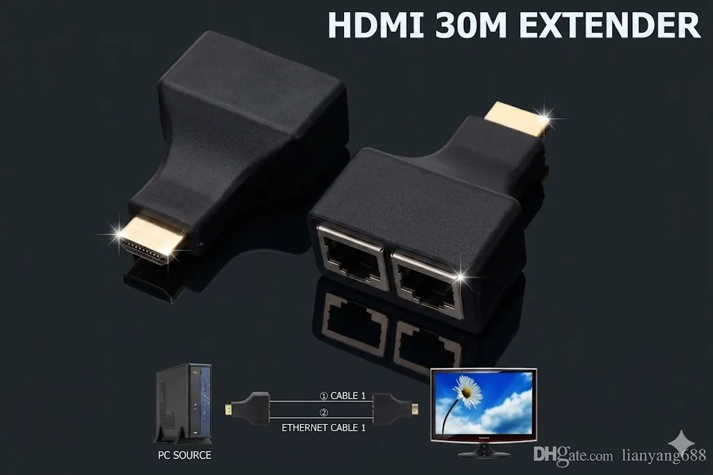 Technotech HDMI Extender Over Cat5e/Cat6 Cable Upto 30 Meters Technotech Technologies