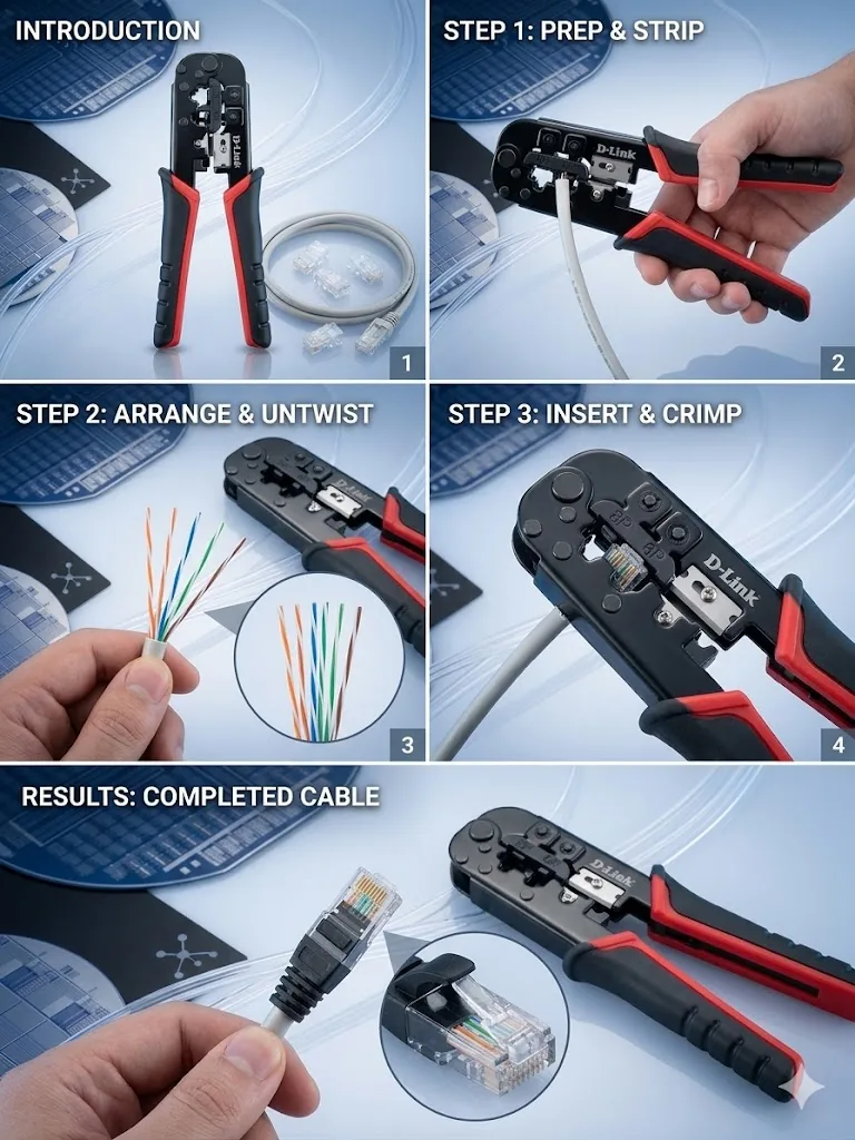 D-Link Modular Plug Crimper Tool Red (Imported) Technotech Technologies
