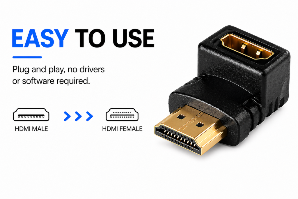 HDMI MALE TO FEMALE LSHAPE CONNECTOR Technotech Technologies