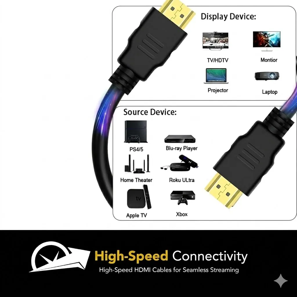 Technotech HDMI Male to Male Cable | High Speed | 1080p (3 Meter, Black) Technotech Technologies
