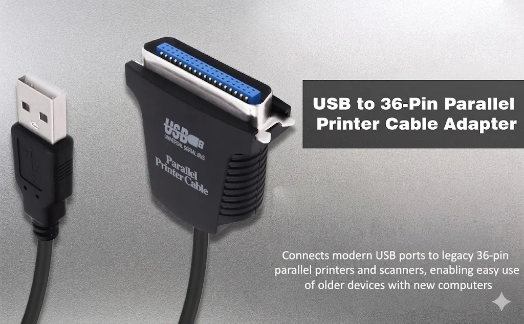 USB TO 36 PIN IEEE PARALLEL PORT PRINTER CONVERTER CABLE Technotech Technologies