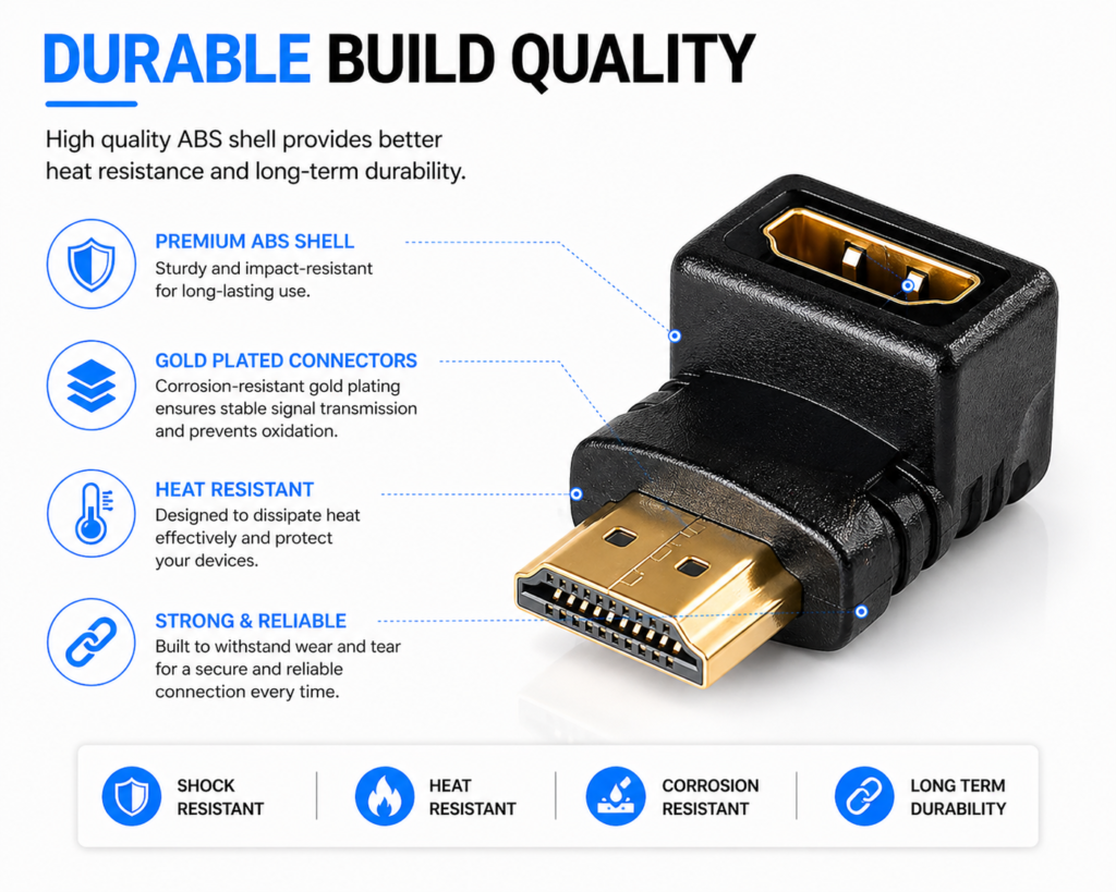 HDMI MALE TO FEMALE LSHAPE CONNECTOR Technotech Technologies