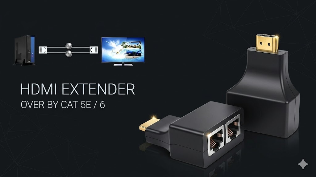 Technotech HDMI Extender Over Cat5e/Cat6 Cable Upto 30 Meters Technotech Technologies