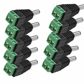 Technotech Dc Pin Connector Screw for CCTV Camera (Green) Pack of 10