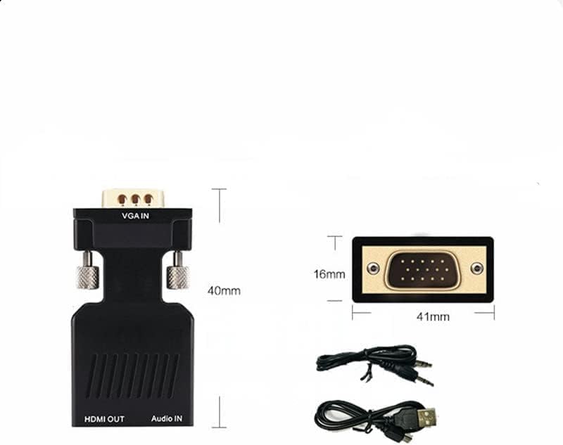 Technotech VGA to HDMI Converter With Audio Full HD VGA to HDMI Adapter With Video Output 1080P HD for PC Laptop Technotech Technologies