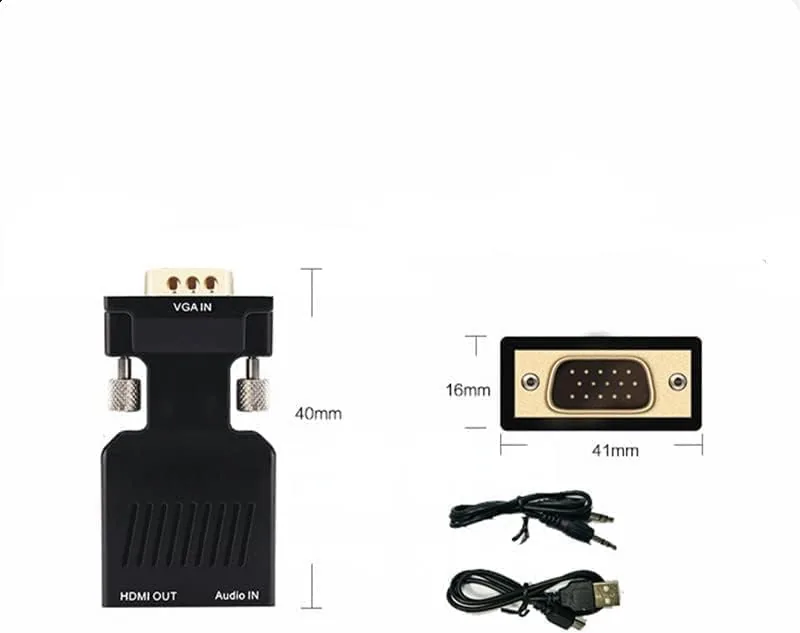 Technotech VGA to HDMI Converter With Audio Full HD VGA to HDMI Adapter With Video Output 1080P HD for PC Laptop Technotech Technologies