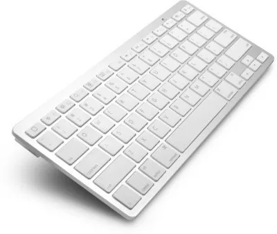 Technotech Ultra Slim Bluetooth Keyboard, For Laptop, Tablet, Computer, Desktop and Smart Phones (White)