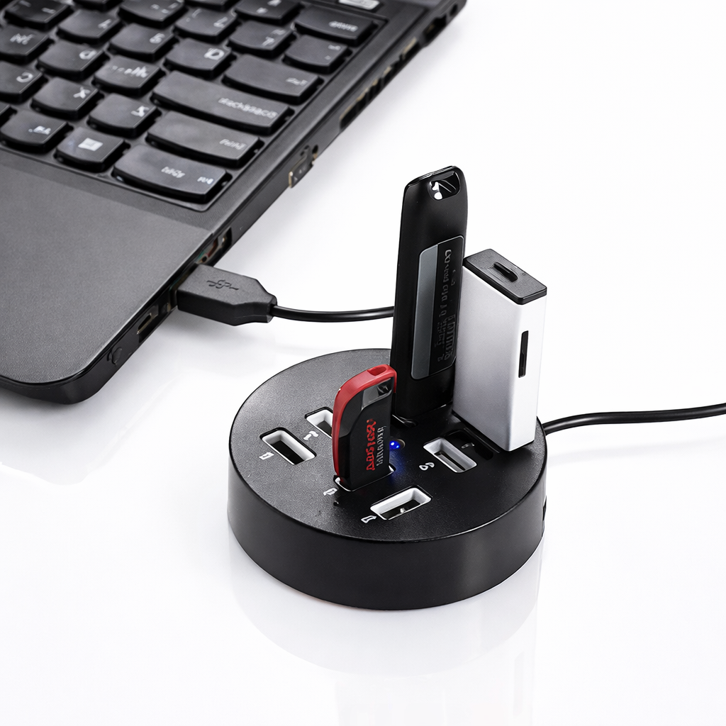 Technotech 8 Port USB 2.0 Round Portable Hub Technotech Technologies