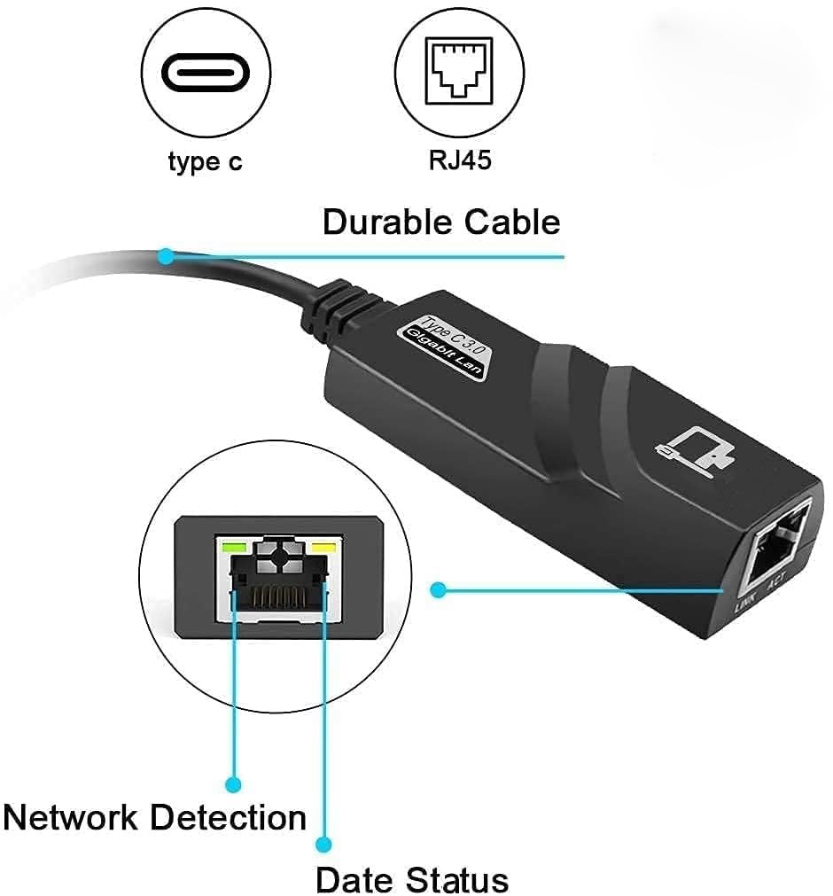 USB 3.0 to Gigabit RJ45 Ethernet LAN Adapter (10/100/1000 Mbps) Technotech Technologies