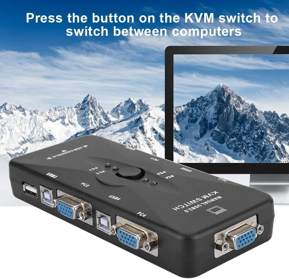 Technotech 4 Port USB KVM Switch – Powerful PC Sharing Solution Technotech Technologies