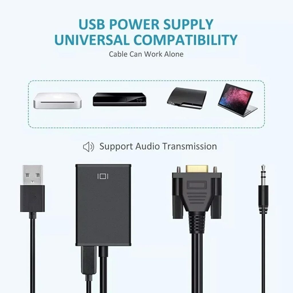 VGA TO HDMI CONVERTER WITH AUDIO(Blister Packing) Technotech Technologies