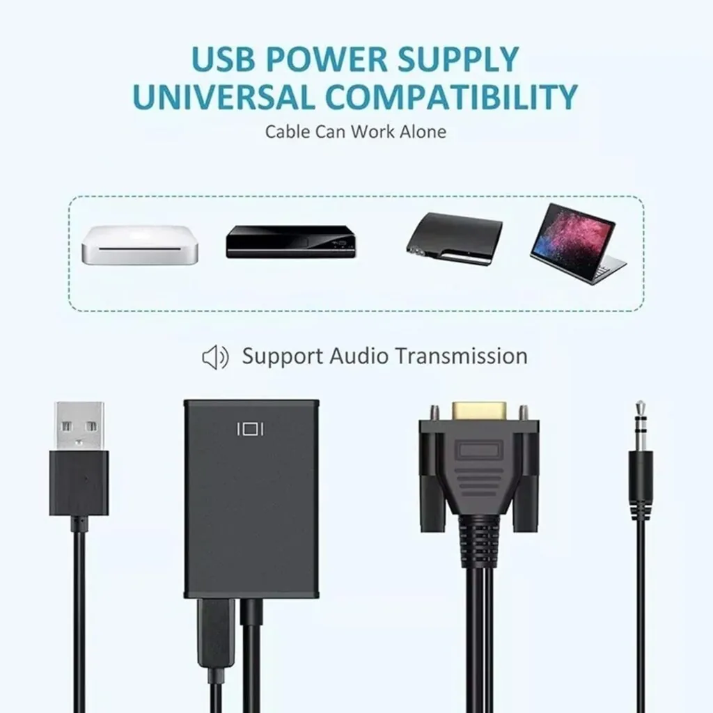 VGA TO HDMI CONVERTER WITH AUDIO(Blister Packing) Technotech Technologies