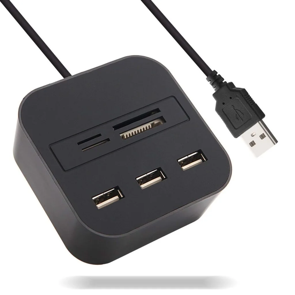 Technotech 3 Port USB 2.0 Hub with Card Reader Combo (Multicolor) Technotech Technologies