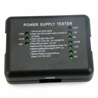Technotech Professional HDD Power Supply Tester – Reliable ATX PSU Voltage Tester (Black)