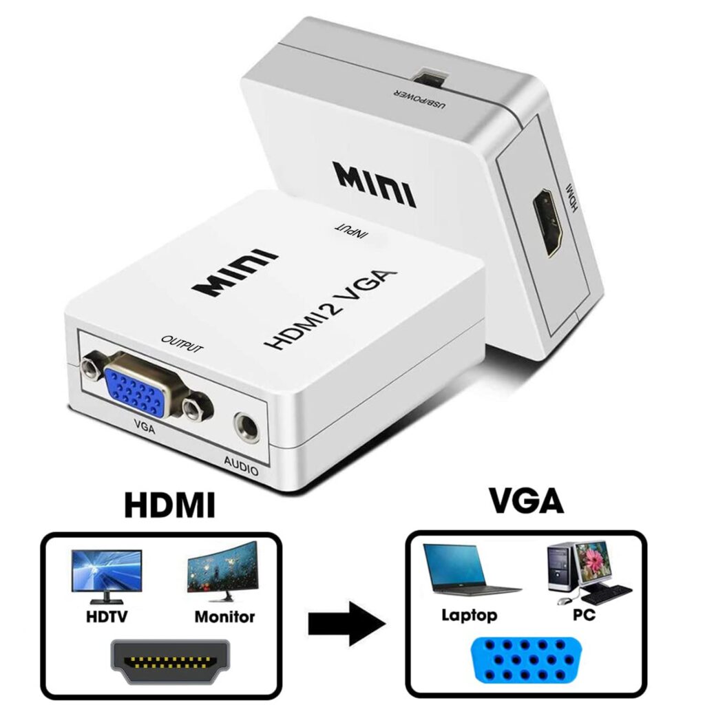 MINI COMPACT VIDEO HDMI TO VGA CONVERTER Technotech Technologies