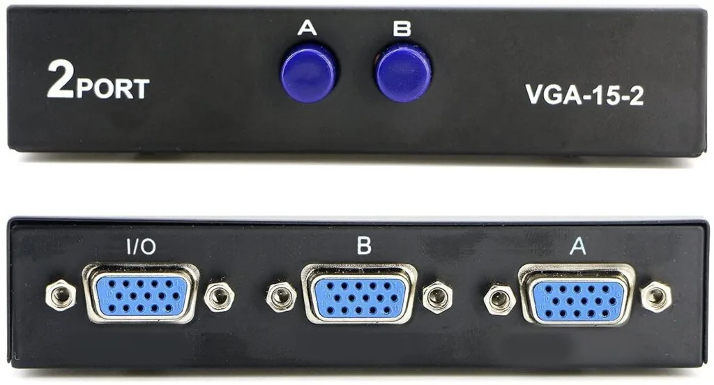 Technotech 2 Port VGA Switch – 2x1 VGA Switch Box for PC, Laptop, Monitor & Projector Technotech Technologies