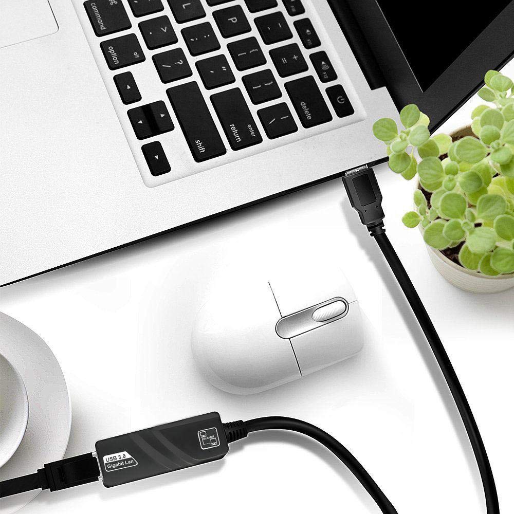 USB 3.0 to Gigabit RJ45 Ethernet LAN Adapter (10/100/1000 Mbps) Technotech Technologies