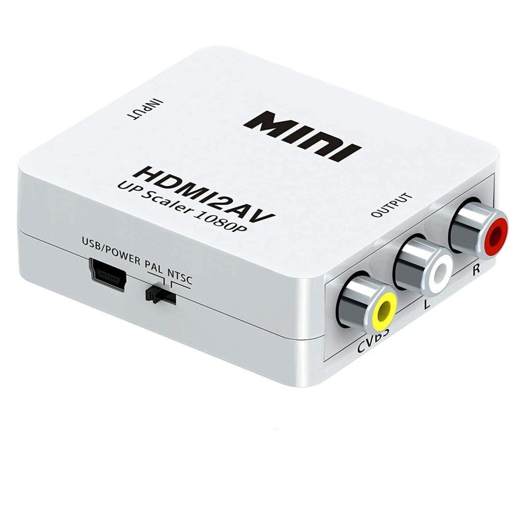 Technotech TV-out Cable Technotech MINI HDMI2AV UP Scaler 1080P HD Video Converter (White, For Computer) Technotech Technologies