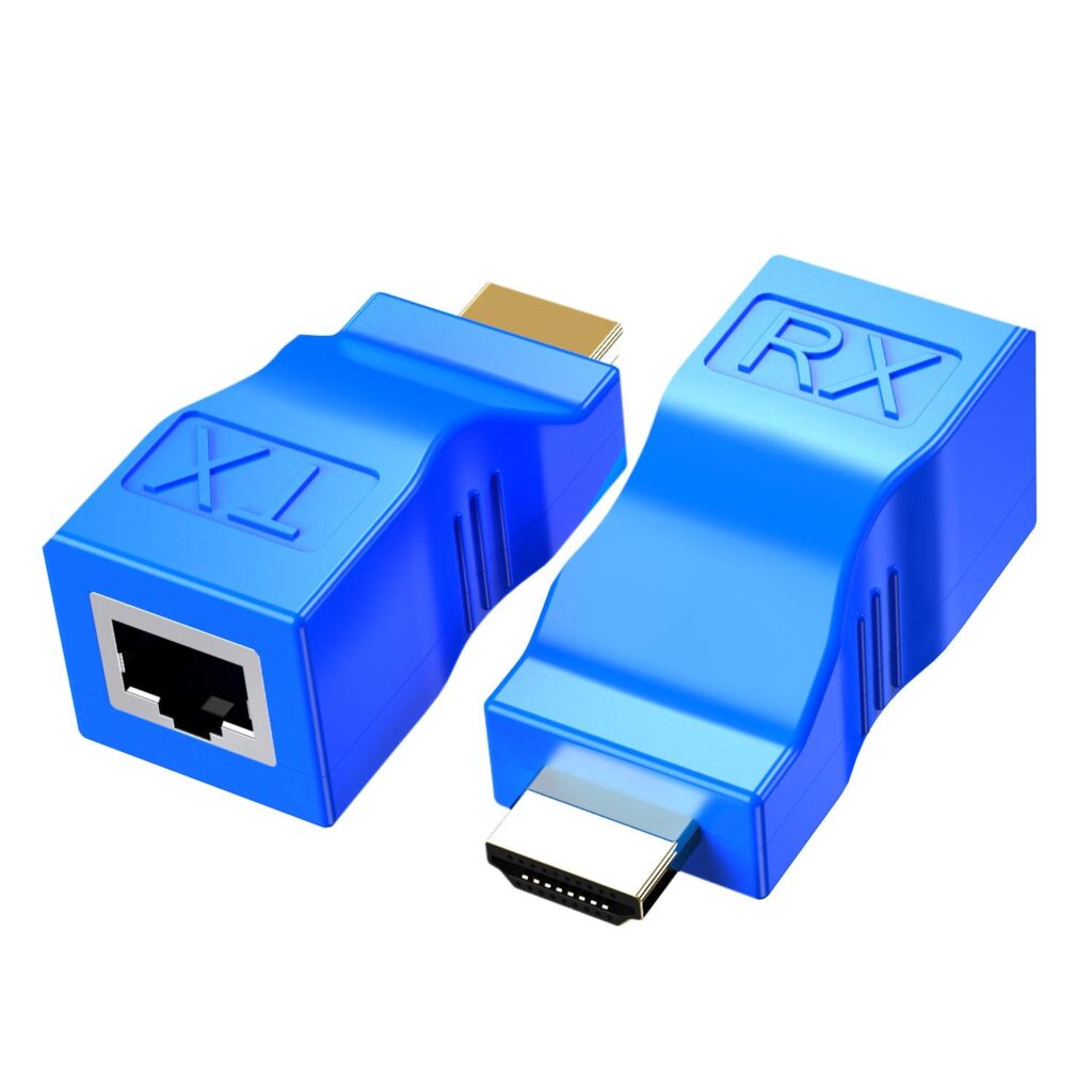 Technotech HDMI Extender 30mtr 4K HD 1080 3D HDMI Extender Over Single RJ45 Cat5e/6 Network Ethernet Adapter Technotech Technologies