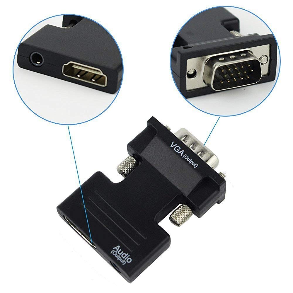 HDMI TO VGA CONVERTER WITH AUDIO (WHITE BOX) Technotech Technologies