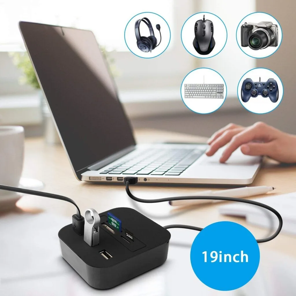 Technotech 3 Port USB 2.0 Hub with Card Reader Combo (Multicolor) Technotech Technologies