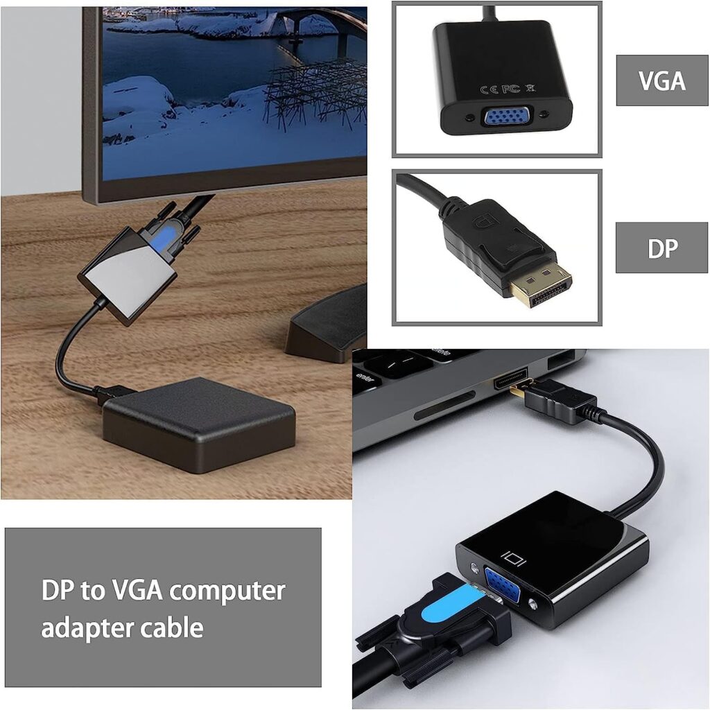 Technotech DP to VGA Converter Adapter for Monitor & Projector Technotech Technologies