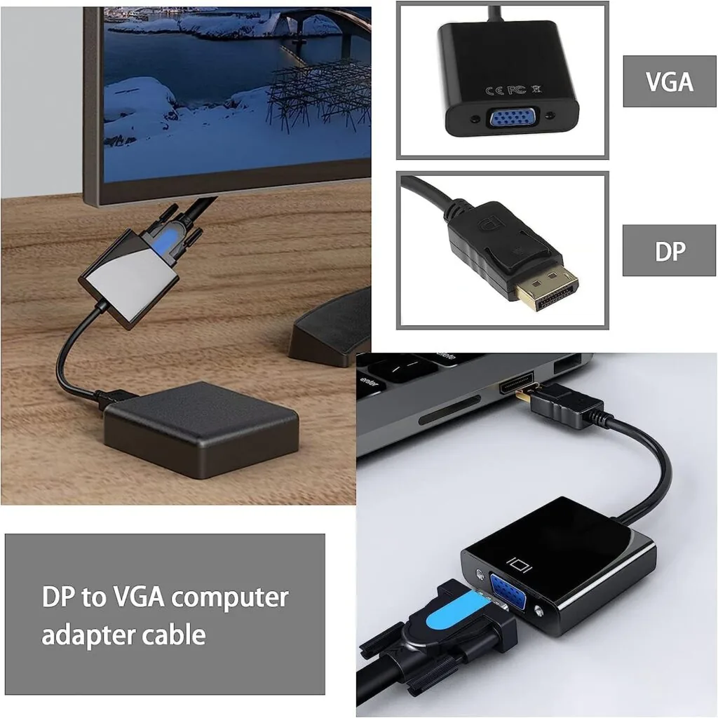 Technotech DP to VGA Converter Adapter for Monitor & Projector Technotech Technologies