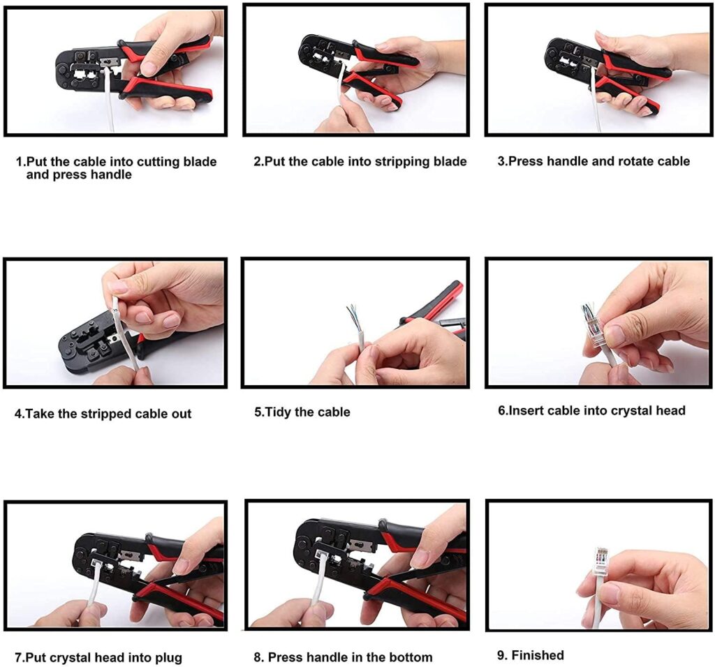 Technotech Modular Plug Crimper Tool Red Technotech Technologies